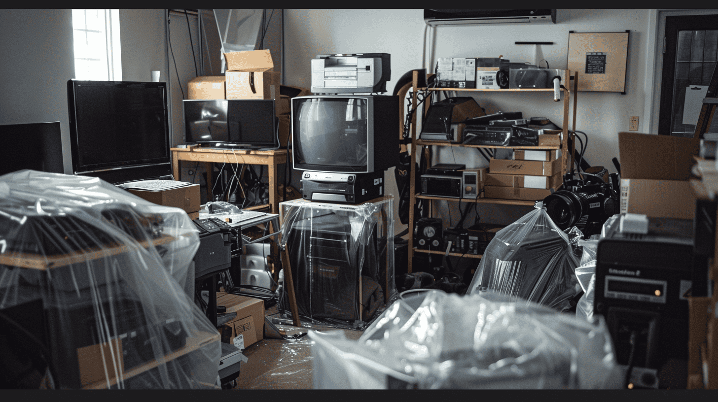 room stored with electronics