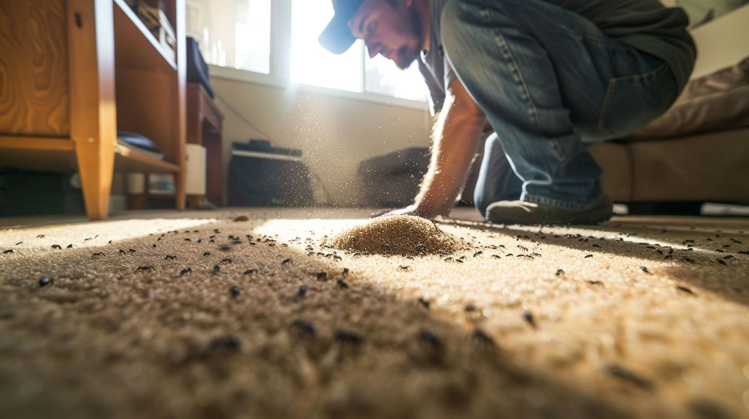an image of carpenter ants nest in a house