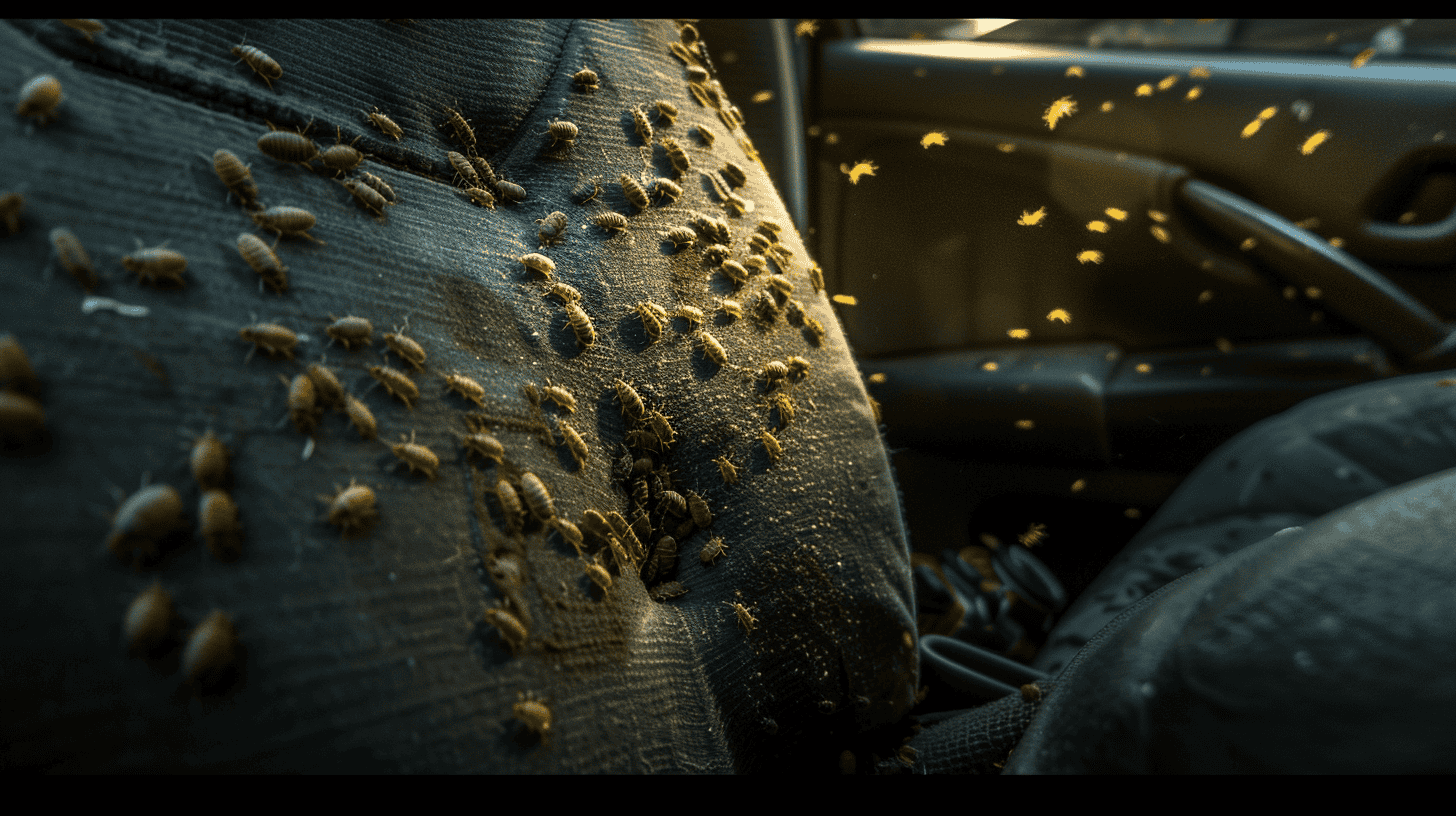 bedbugs on car seat
